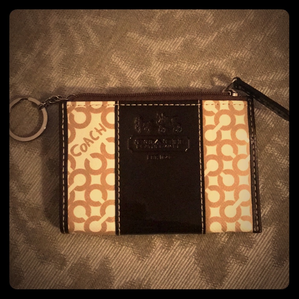 Authentic Coach Women’s Coin Purse with Key Chain
